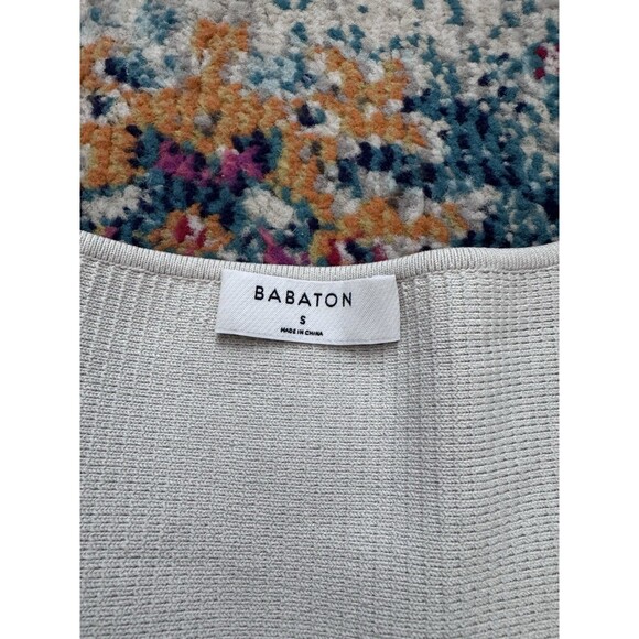 Babaton Aritzia Women’s Small Sculpt Knit Ribbed‎ Short Sleeve Cropped Top - Picture 4 of 7